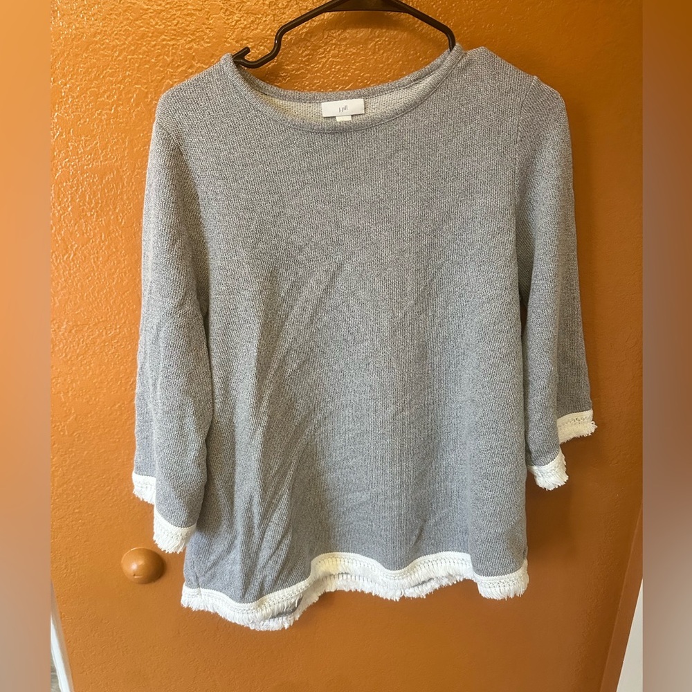 J. Jill Heather Gray Knit Top